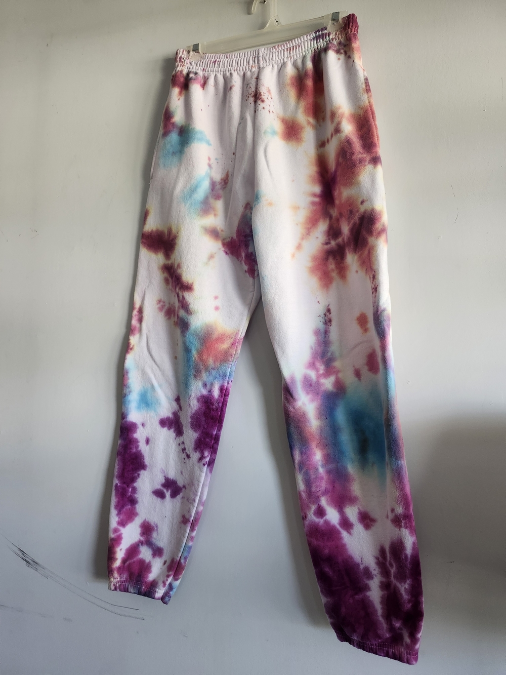 Fruit of the Loom Colorful Hand Dyed Tie Dye Joggers Women’s Medium Cotton